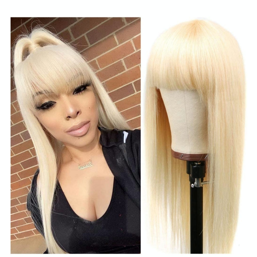 26" Blonde Human Hair Wig